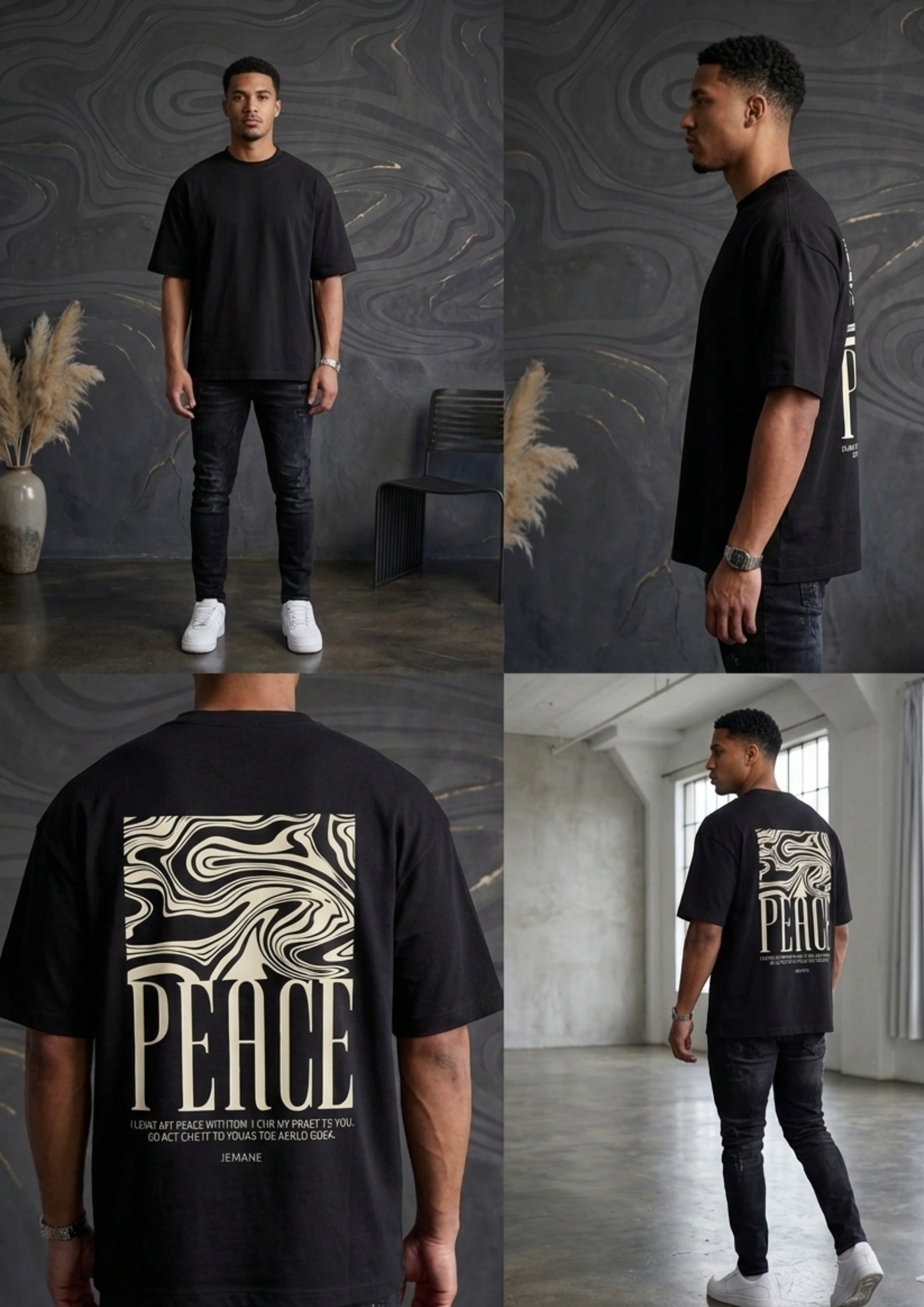 Peace Vision Oversized Tee