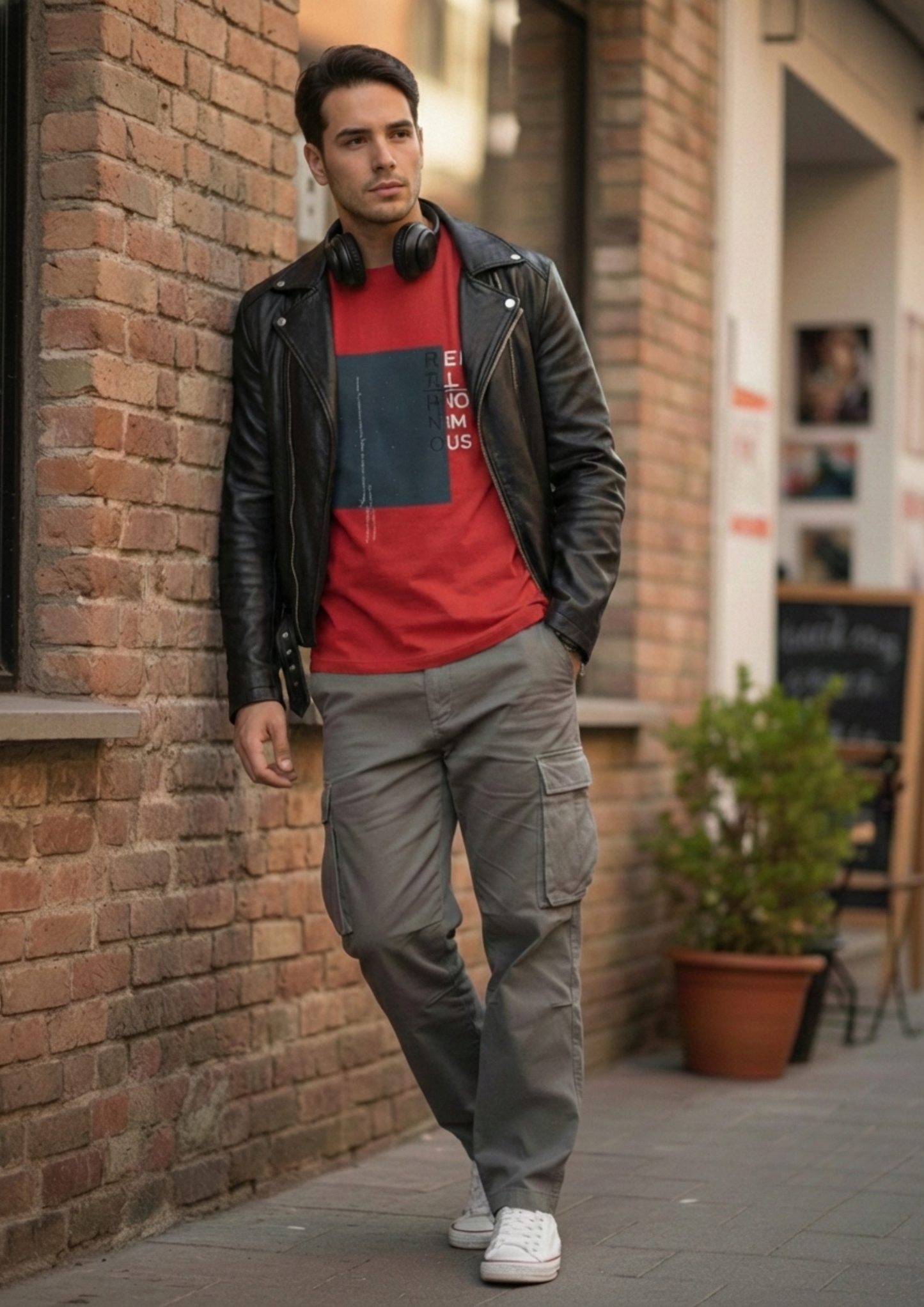 Refill Anonymous Graphic Regular Fit T-Shirt – Red Streetwear Tee