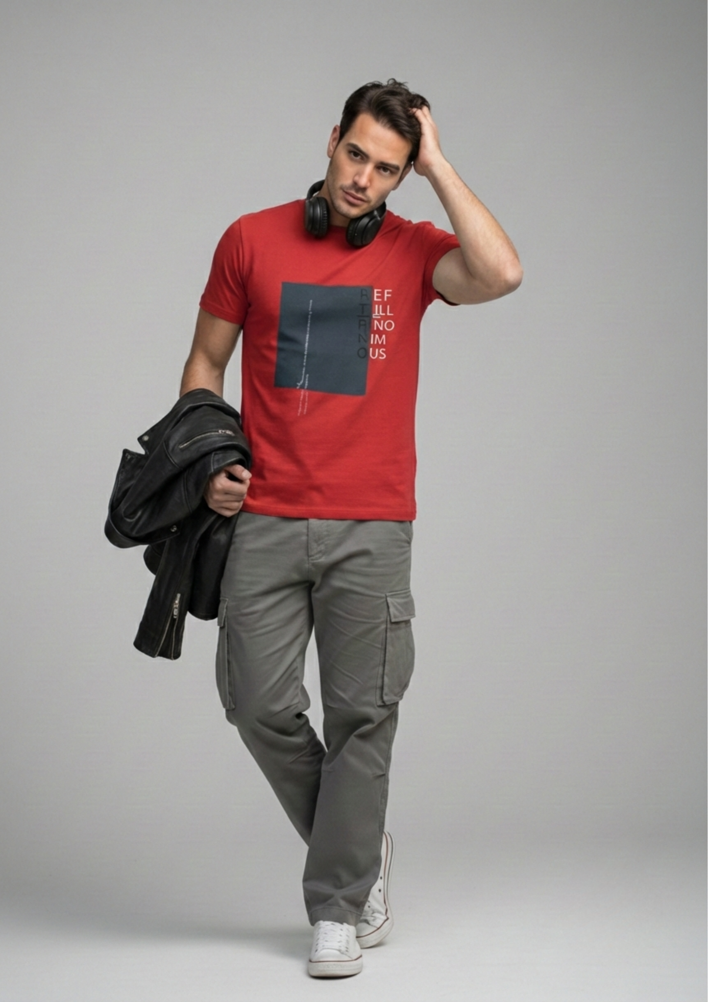 Refill Anonymous Graphic Regular Fit T-Shirt – Red Streetwear Tee