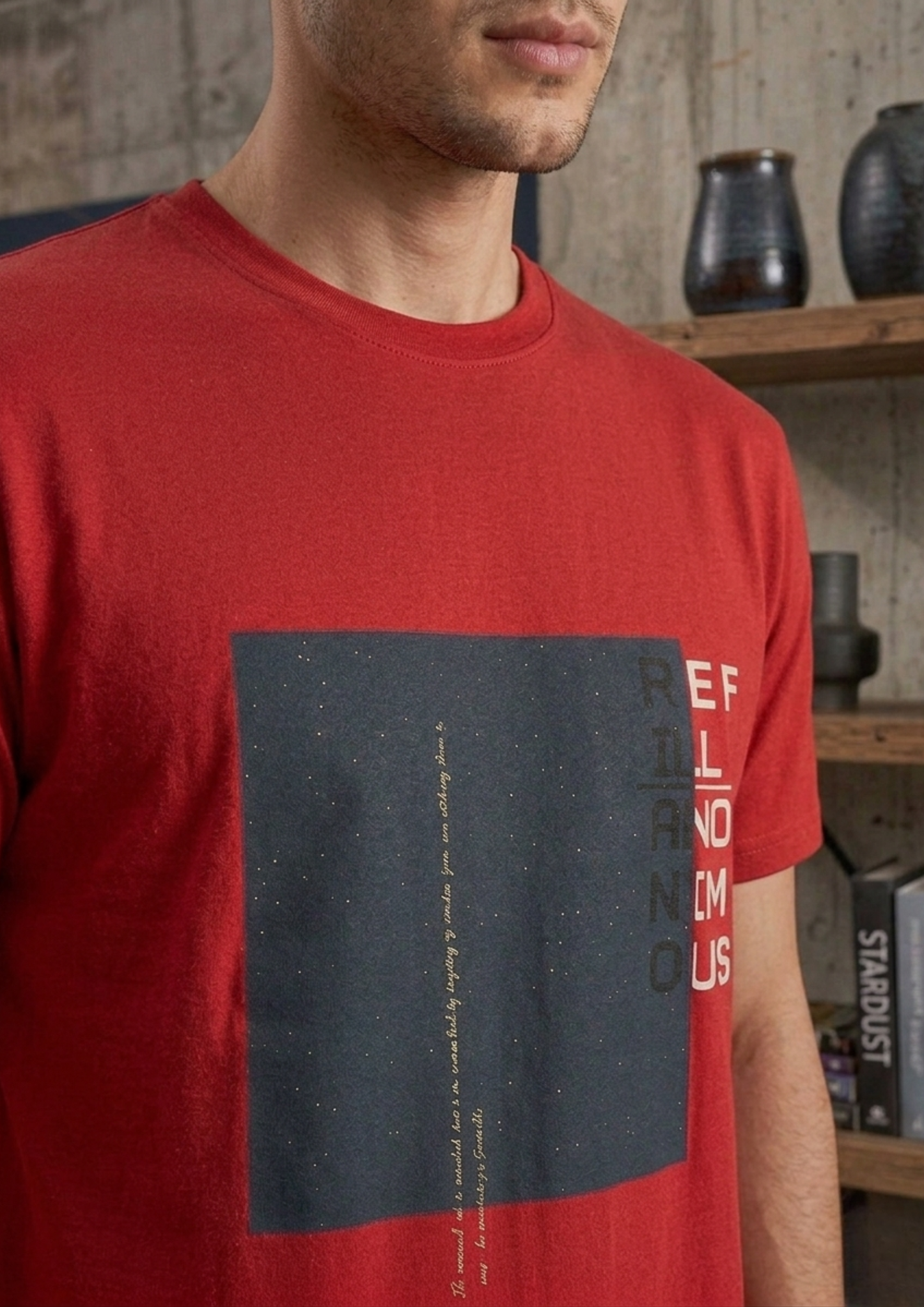 Refill Anonymous Graphic Regular Fit T-Shirt – Red Streetwear Tee