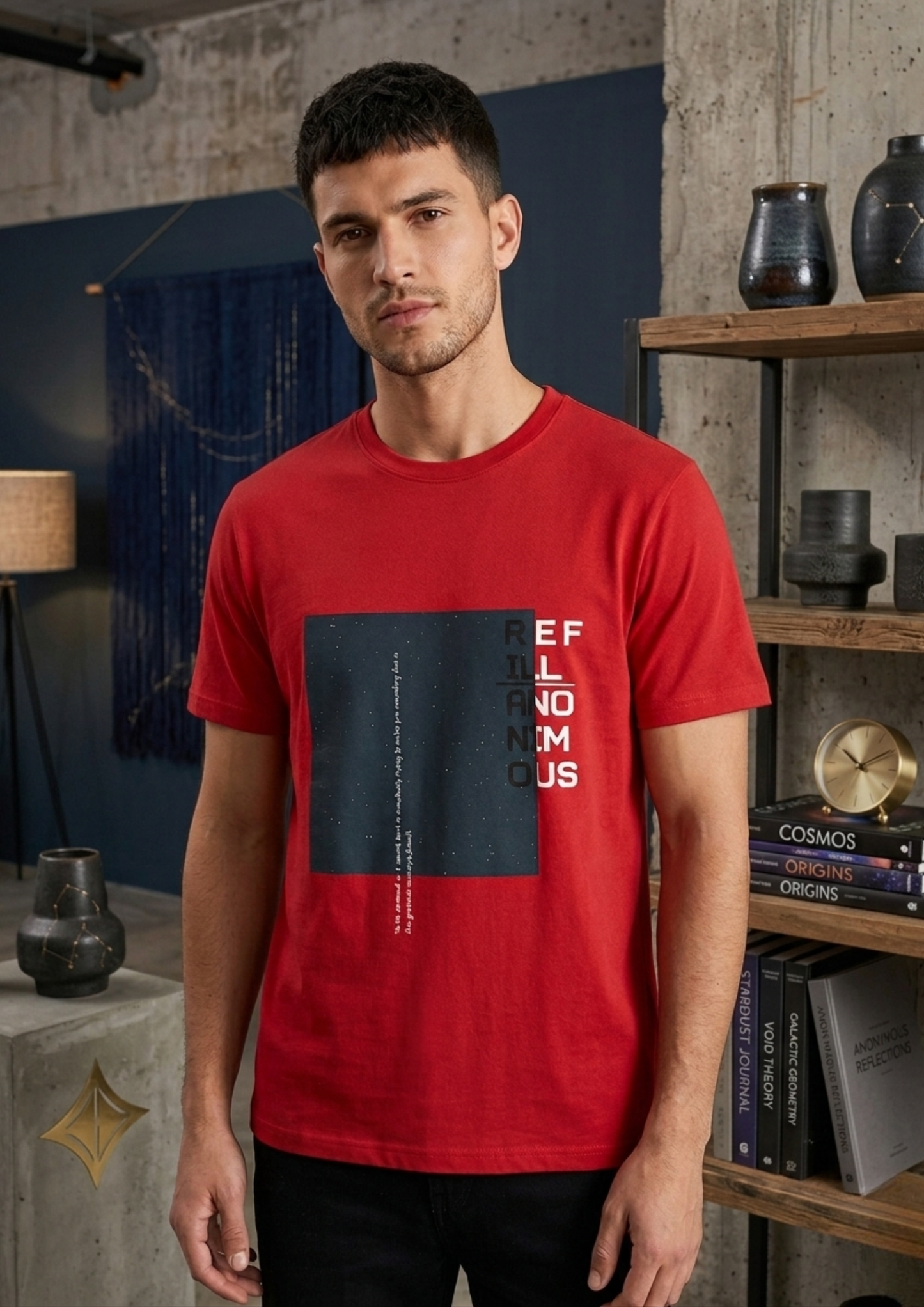 Refill Anonymous Graphic Regular Fit T-Shirt – Red Streetwear Tee